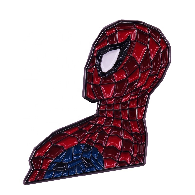 Metal Crafts Custom Badges Marvel Superhero Lapel Pin Spider-man Enamel Pin Badge