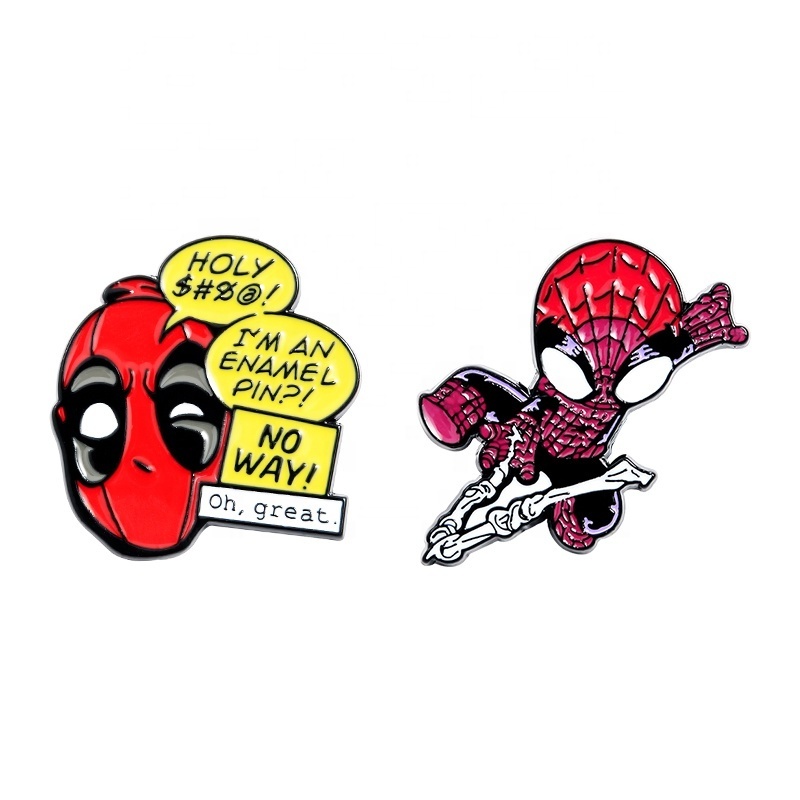 Metal Crafts Custom Badges Marvel Superhero Lapel Pin Spider-man Enamel Pin Badge