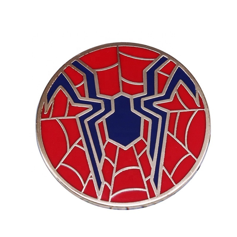 Metal Crafts Custom Badges Marvel Superhero Lapel Pin Spider-man Enamel Pin Badge