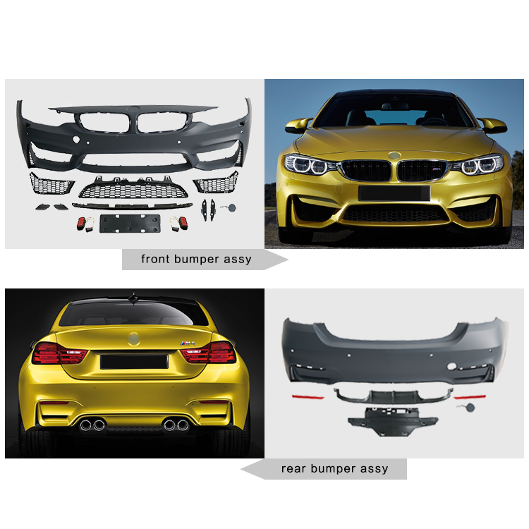 High Quality Body Kit for BMW 4 Series 14-17 F32 F36 Modified to M4 Front Bumper Rear Bumper Side Skirt Grille Hood Fender