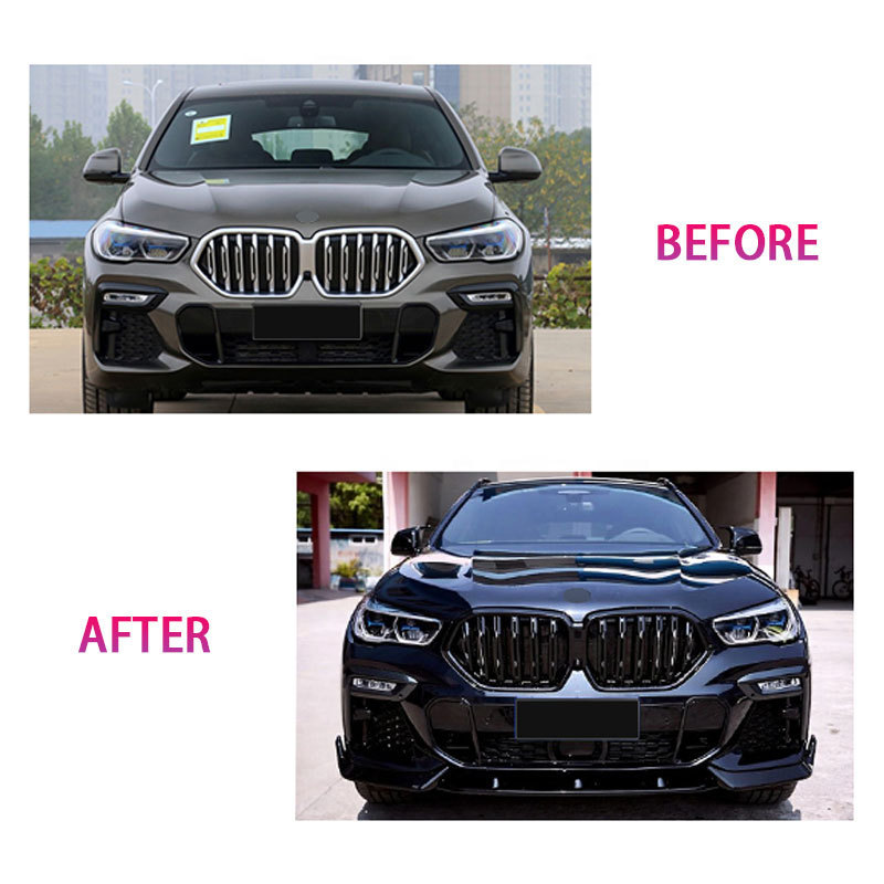 Body Kit Gloss Modified To Black Knight Body Kits Front Bumper Lip Splitter Side Skirts For Bmw 2020 BMW X6 G06