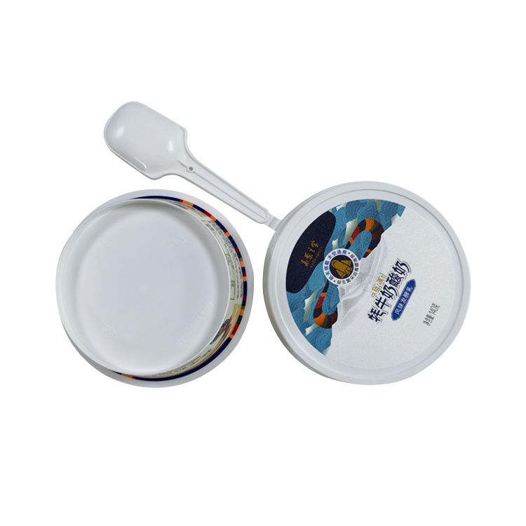 Plastic Packaging Container Frozen PP Yogurt Tub Pot Yogurt Cup with Lid Spoon