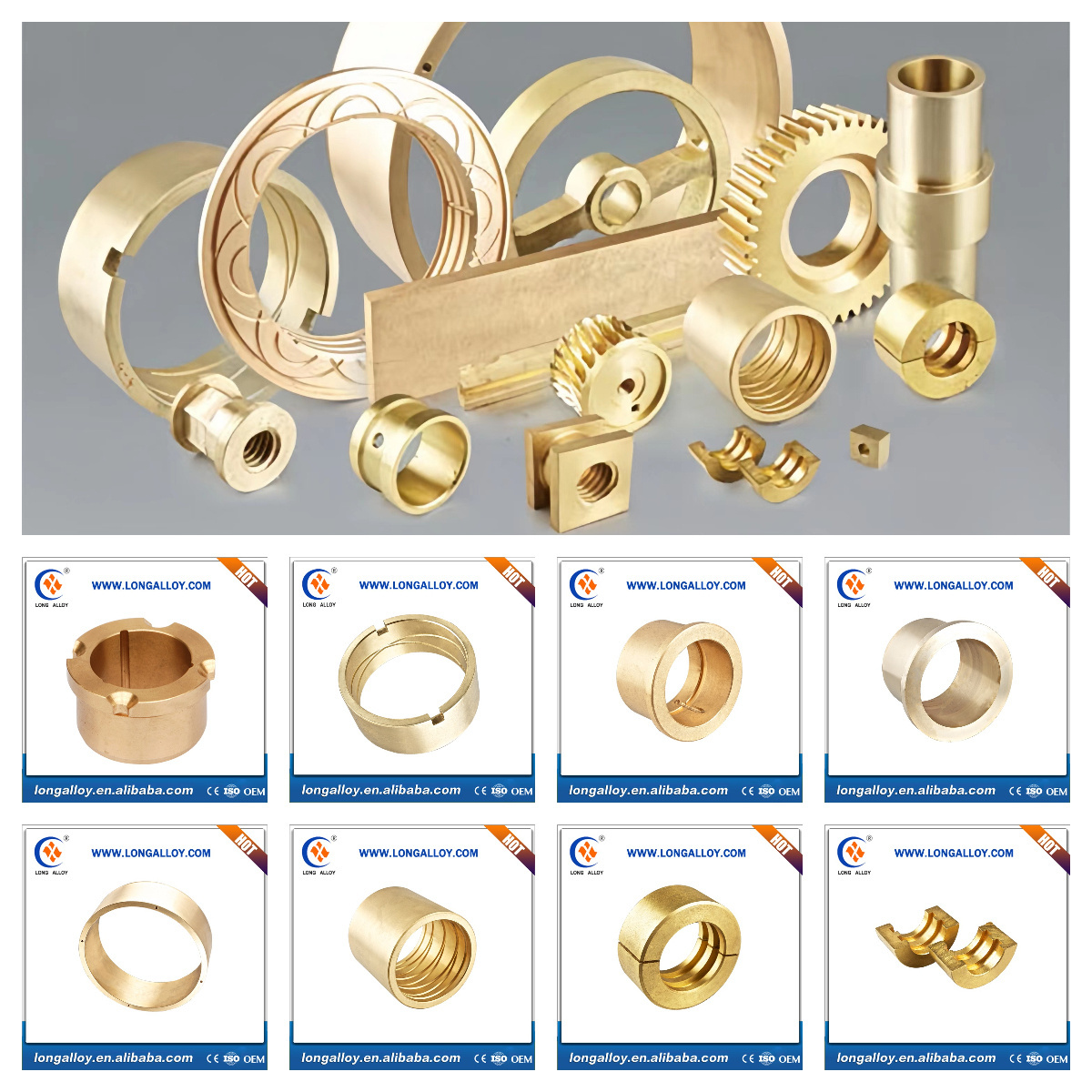 CNC Custom  JM3  Copper Bushing Railco Bushing for Cpo LBC3 Price 40mm-4300mm LBC4 Brass Sleeve