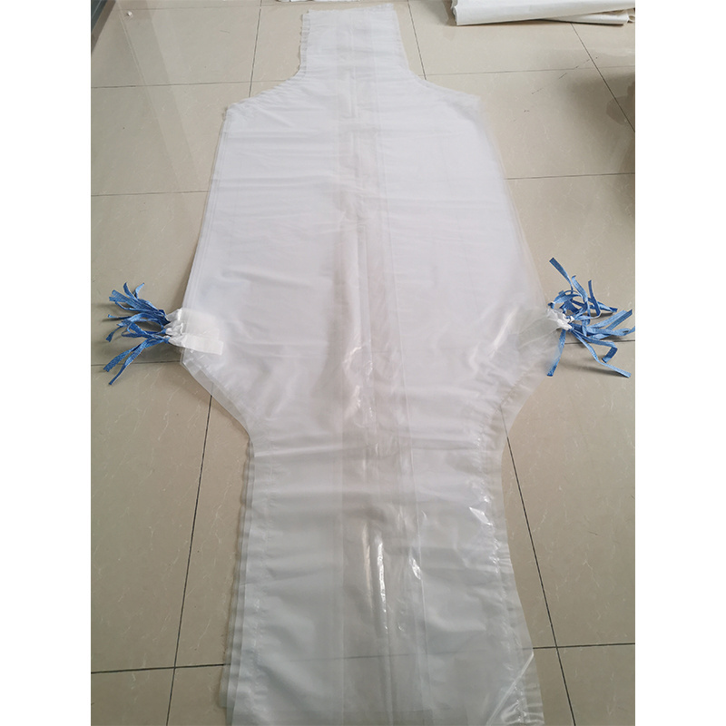 Large clear Formed Fit PE Bulk FIBC big bag liner for carbons fine powder Gusseted tube LDPE film