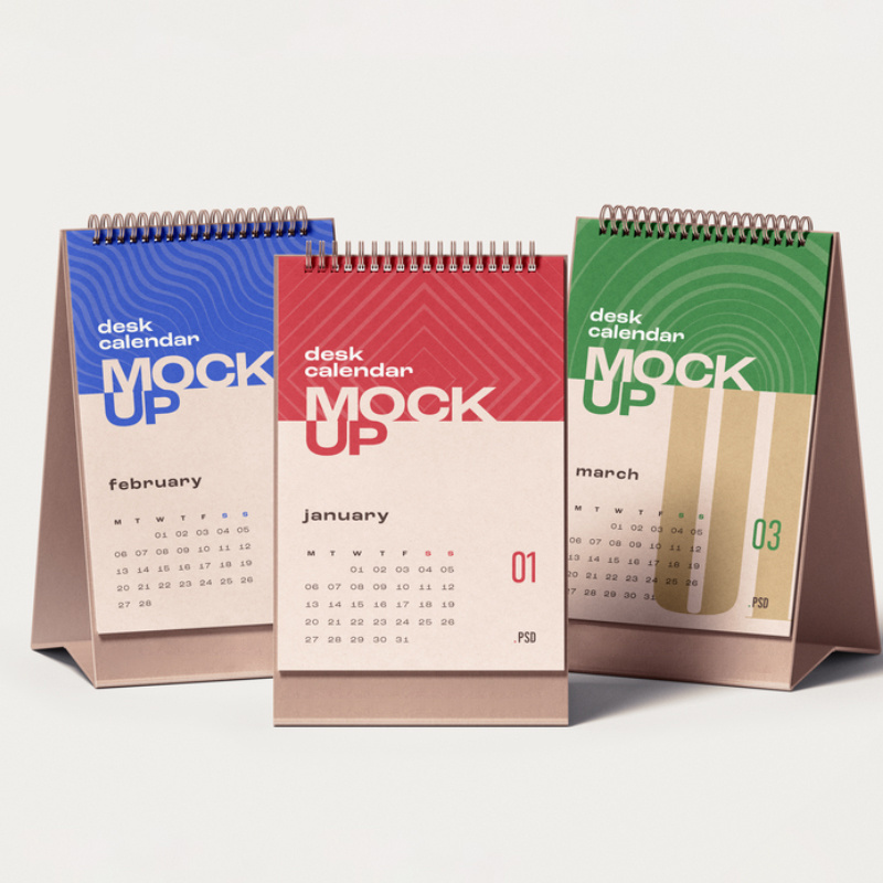 Paper Magical Digital Calendar Custom  Logo Printing Perpetual Desk Calendar