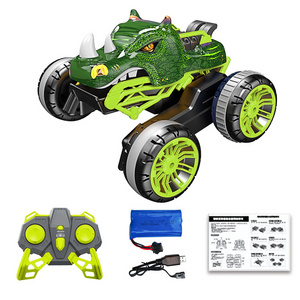 LONGXI Remote Control stunt Cars Toy RC Stunt Car monster trucks Rotating dancing electric PVC Cars rhino vehicle with battery