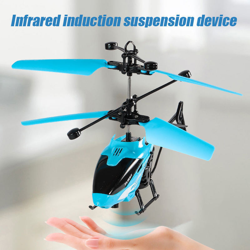 LONGXI RC helicopter real hand control plane with infrared sensor CY387 remote control helicopters mini drone aircraft toys blue