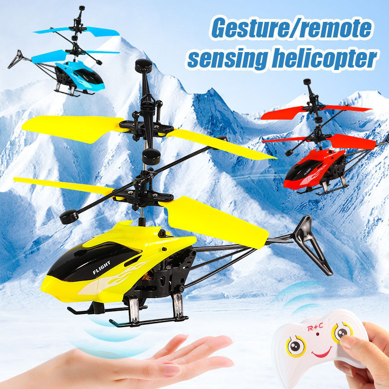 LONGXI RC helicopter real hand control plane with infrared sensor CY387 remote control helicopters mini drone aircraft toys blue