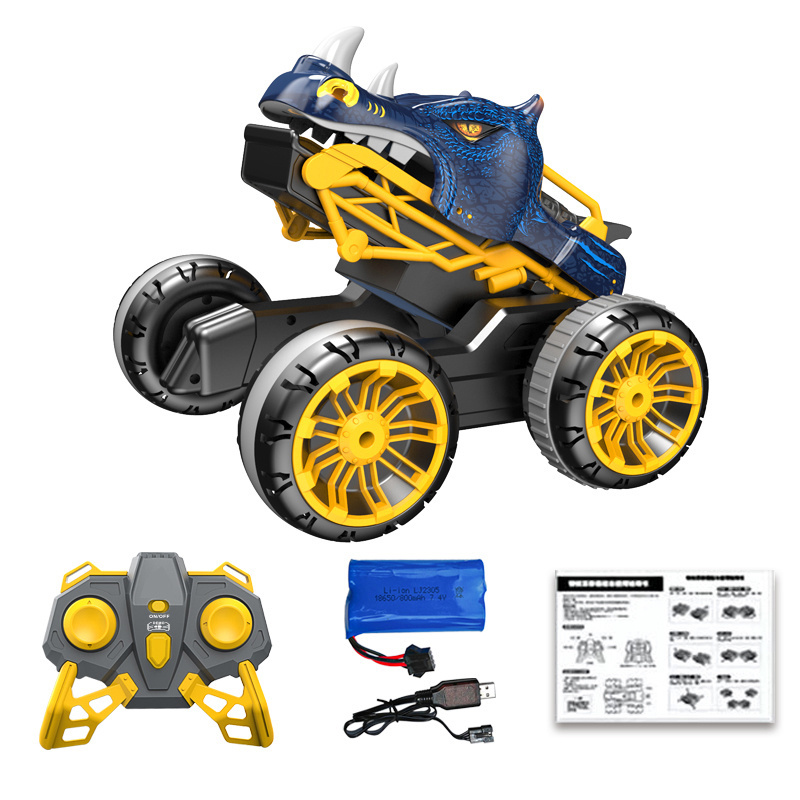 LONGXI Remote Control stunt Cars Toy RC Stunt Car monster trucks Rotating dancing electric PVC Cars rhino vehicle with battery