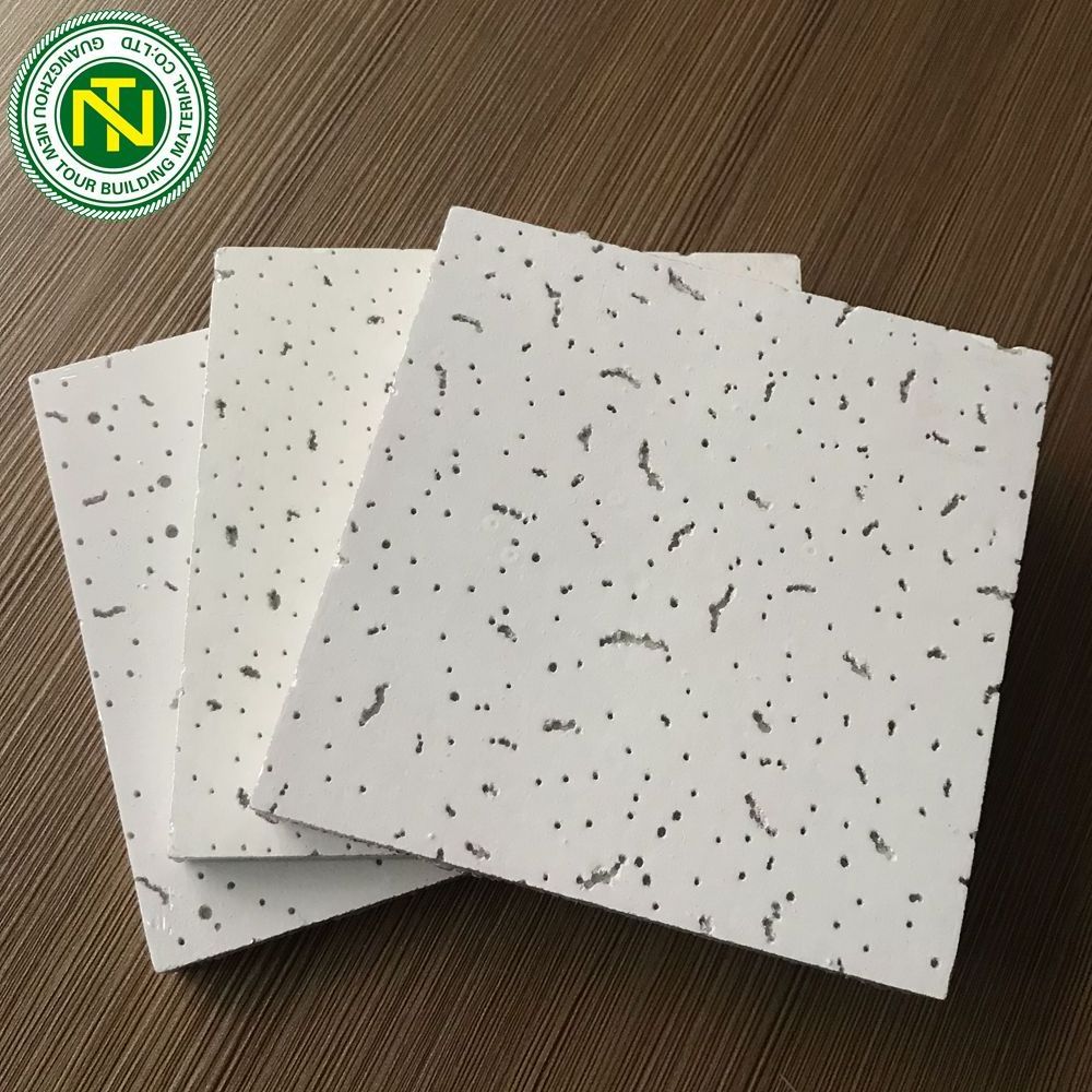 Suspended Acoustic Ceiling Panels Mineral Wool Ceiling Fiber Board Acoustic Mineral Fiber 2x2 Drop Ceiling Tiles