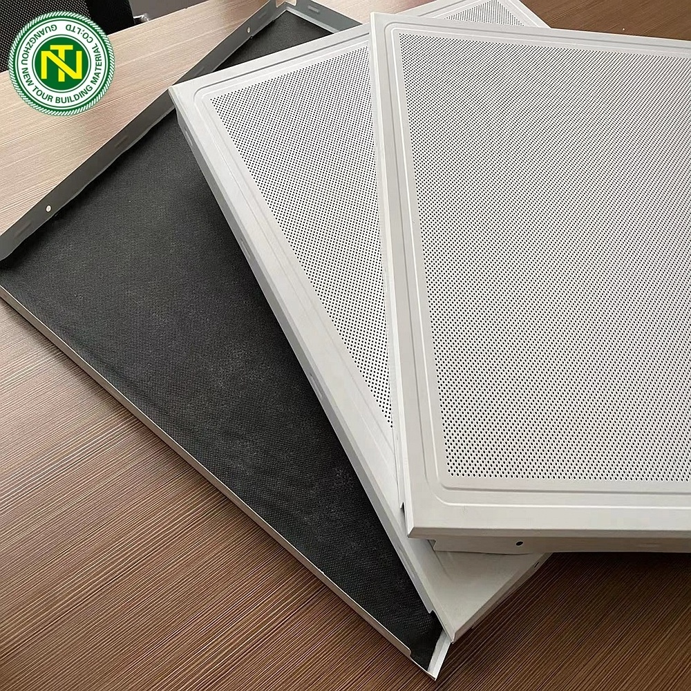 Aluminum Ceiling Tiles Print Aluminum Alloy Square Modern Popular Seller Indoor Hotel Waterproof Paint CN;GUA 600*600 White UV