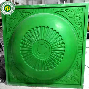 Customizable  Fiberglass Concrete Molds Making Light Weight Plaster Centre Panel gypsum cornice For Ceiling