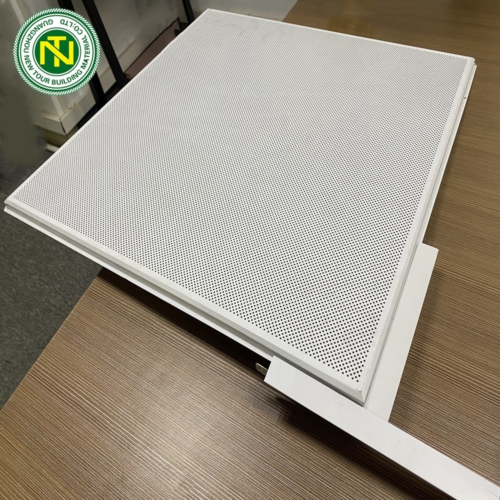 Suspended Ceiling Tiles Metal Ceilings Print High Quality Decorative Aluminum Aluminum Alloy Square Modern 600x600mm White 100M2