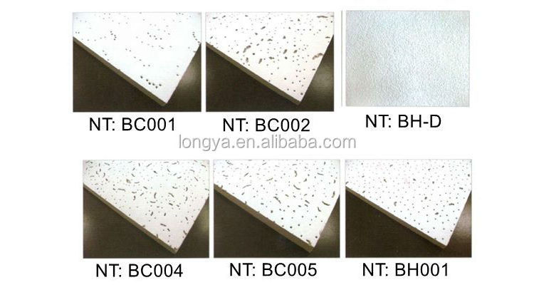 Suspended Acoustic Ceiling Panels Mineral Wool Ceiling Fiber Board Acoustic Mineral Fiber 2x2 Drop Ceiling Tiles