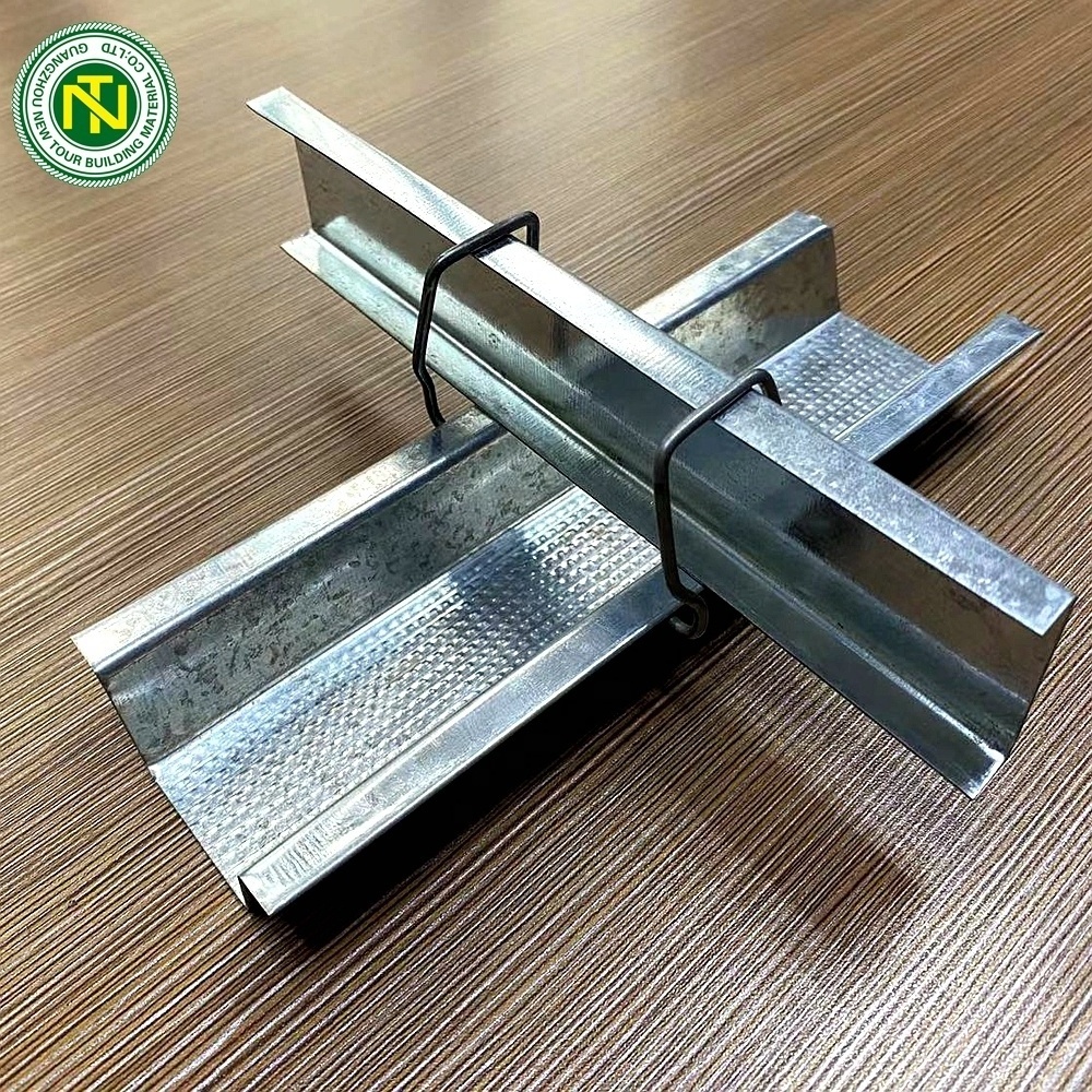 2022 Guangzhou  Galvanized steel high hat gypsum suspended ceiling wire clips for furring channel c channel