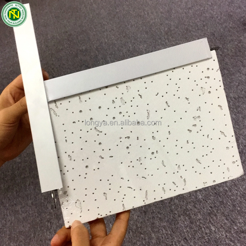 Board Decorative Ceiling Tiles Acoustic Ceiling Tiles Square Edge Mineral Fiber Fabric Modern Apartment Waterproof False Ceiling