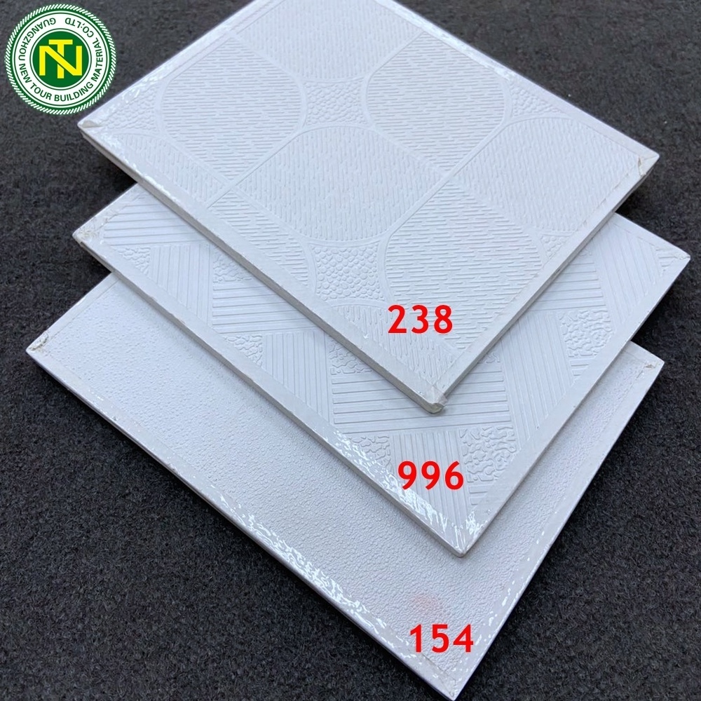 60*60 gypsum suspended ceiling tiles pvc laminated gypsum ceiling tiles