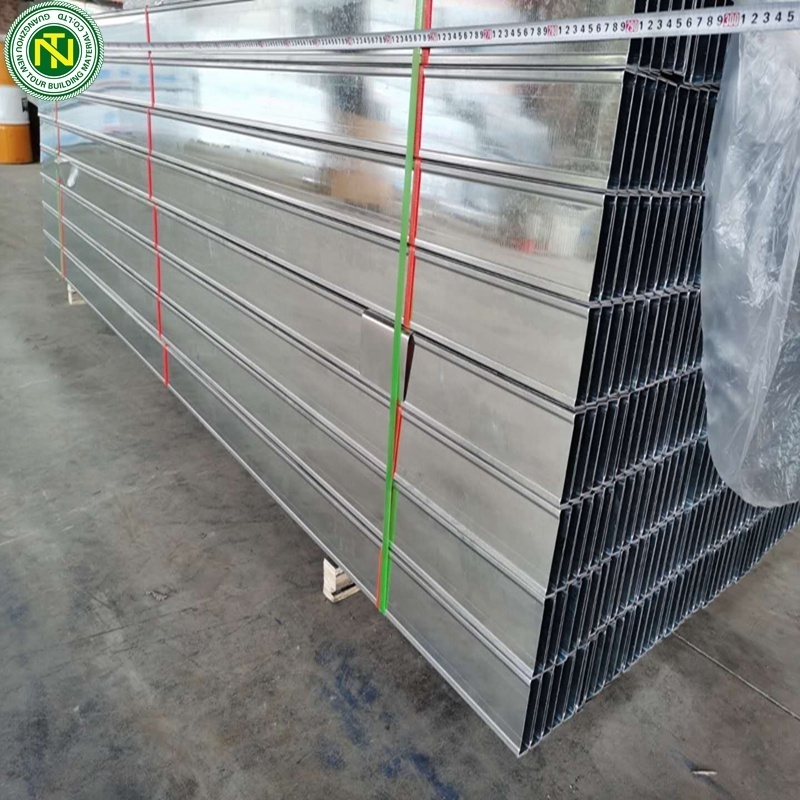 Metal drywall profile customized size 20 gauge metal c studs  and u tracks channel