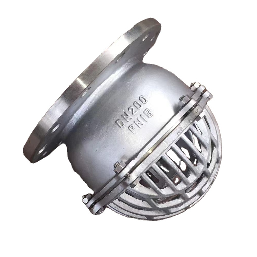 China Factory Price 8 Inch PN16 Stainless Steel SS304 SS316 Foot Valve For Industrial Water Pump Swing Check Valve