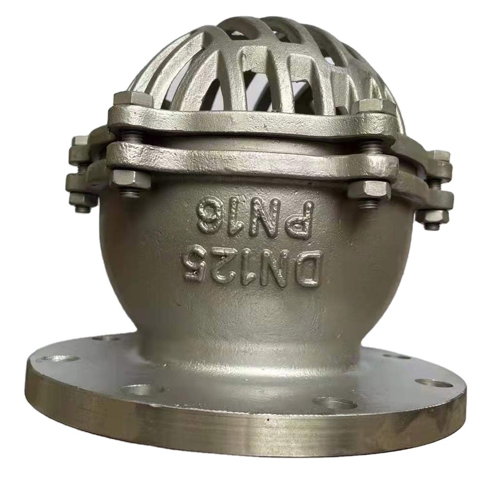 China Factory Price 8 Inch PN16 Stainless Steel SS304 SS316 Foot Valve For Industrial Water Pump Swing Check Valve