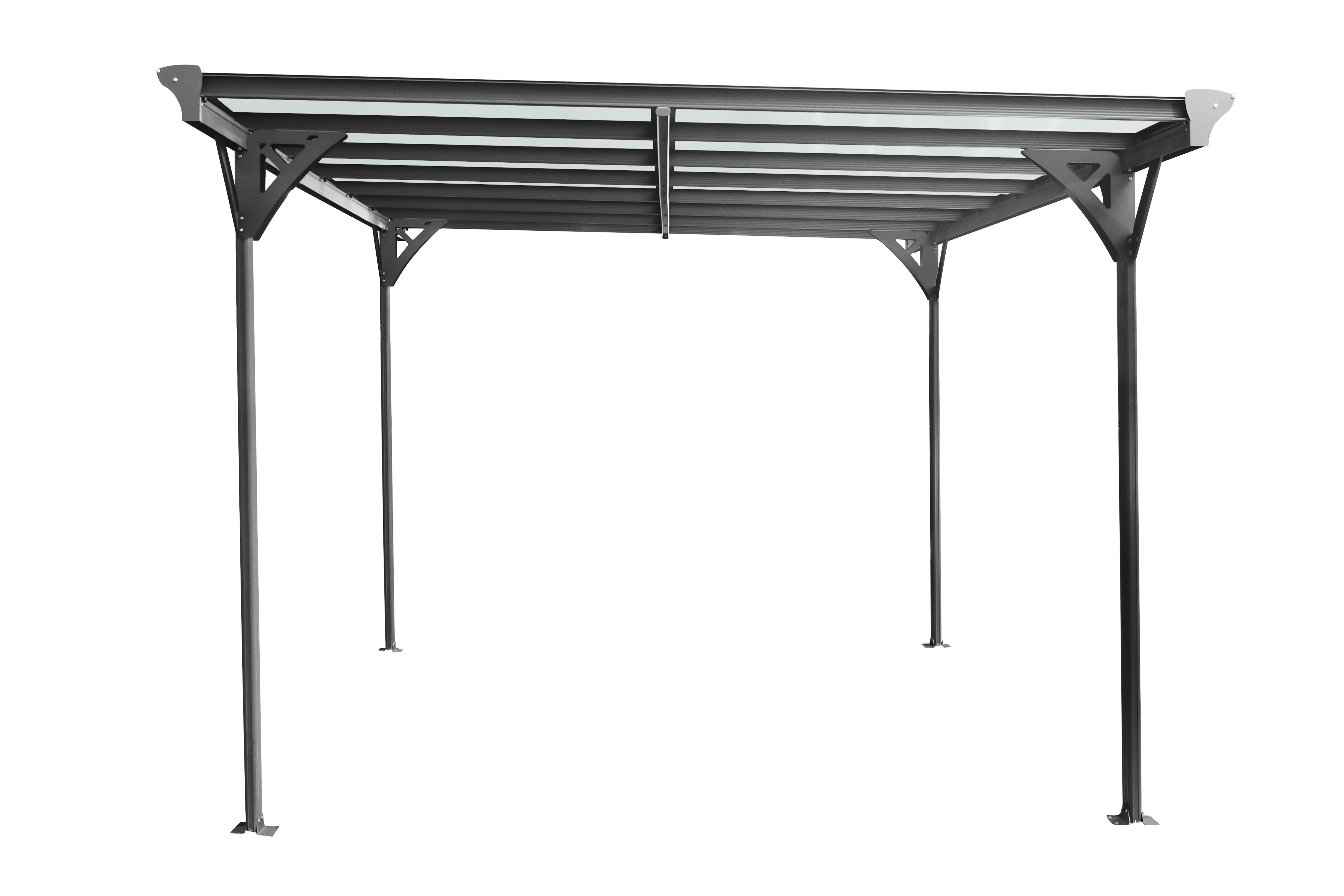 New Type Pent Roof Aluminum Garage Carport With PC Panel