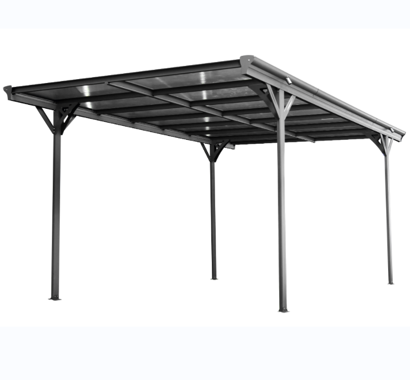 New Type Pent Roof Aluminum Garage Carport With PC Panel