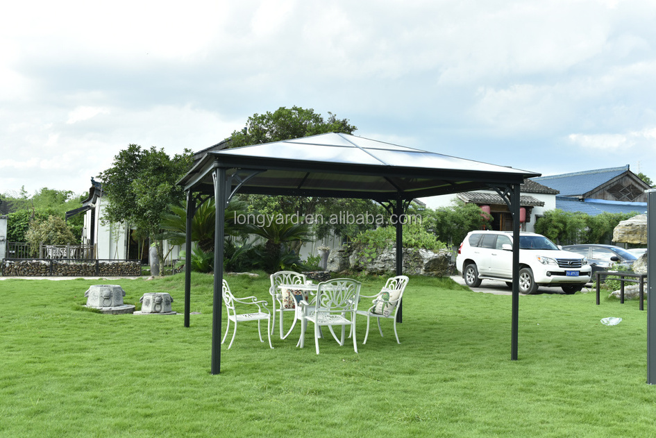 Large galvanized metal roof gazebo,outdoor gazebo of four feet