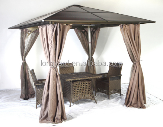 Large galvanized metal roof gazebo,outdoor gazebo of four feet