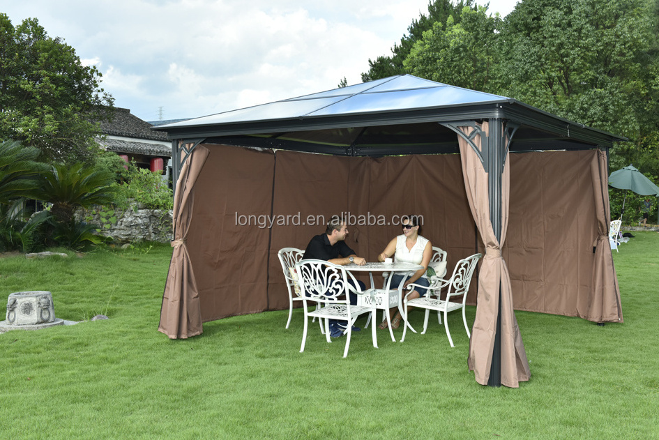 Large galvanized metal roof gazebo,outdoor gazebo of four feet