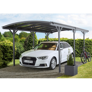 Stable Modern Designs Polycarbonate Roofs Metal Carport Garage Arched Roof Canopy Outdoor Aluminum Carport