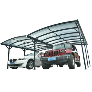 Aluminum Double Carport Canopy with Polycarbonate Roof Panels