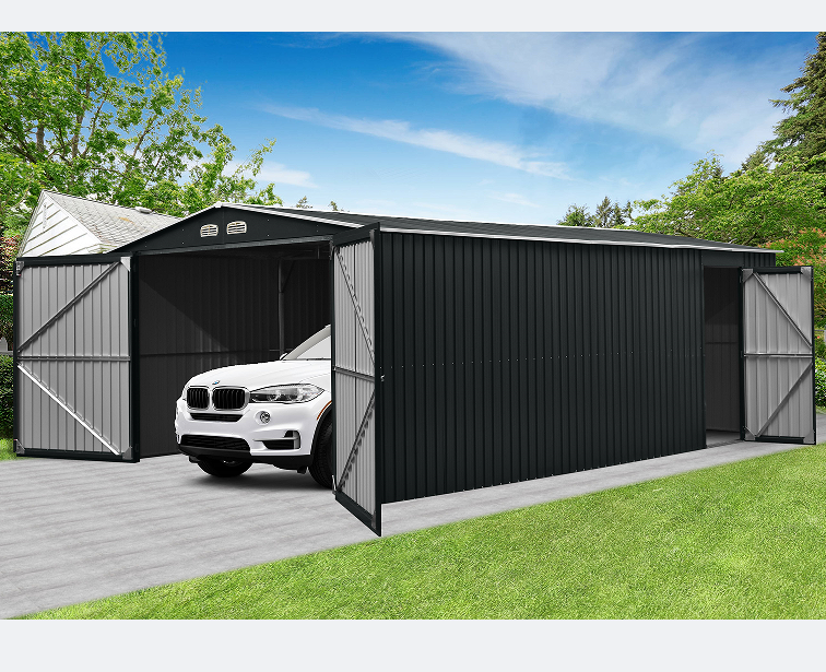 Hot Sale Wholesale Metal Carports Shed Roof Design Structural Steel Car Garage