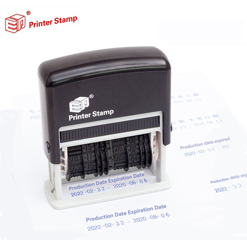 ED503 valid manual production date stamp qualified shelf-life coding batch number double row adjustable date stamps