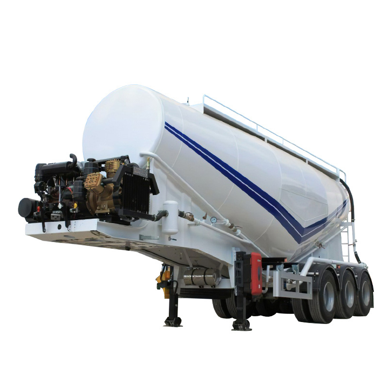 Cheap price 3 axles 50ton 40m3 cimc work cement bulker carrier silo transport equipment trailer