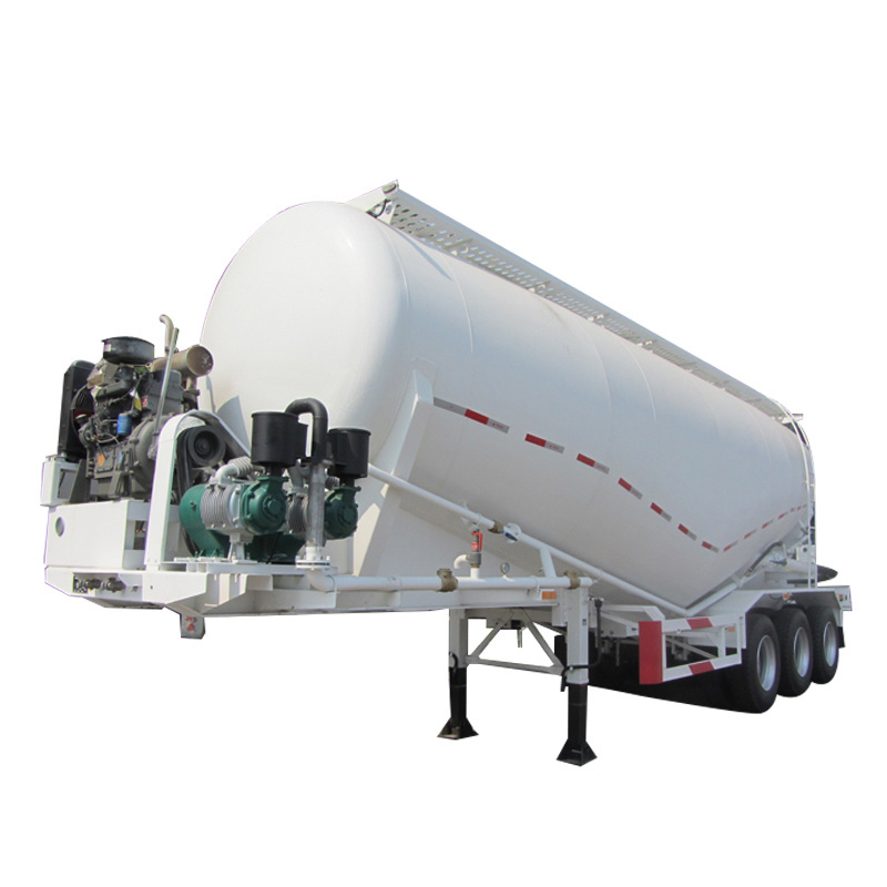 Cheap price 3 axles 50ton 40m3 cimc work cement bulker carrier silo transport equipment trailer