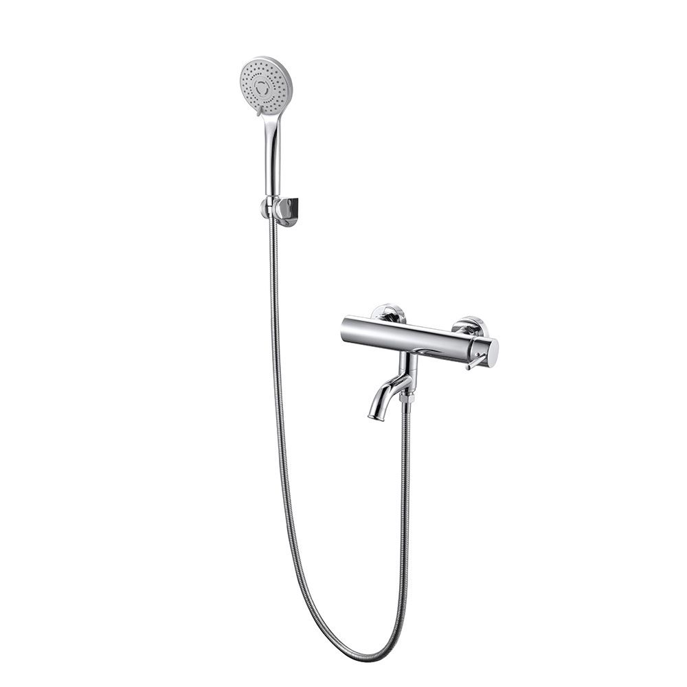 Modern Design Hot Sales Chrome Bath Tap Wall Mounted Brass Bathtub Faucet Shower Bidet Mixer for Bathroom