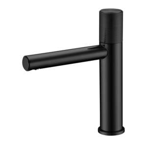 Single Lever Brass Hot and C  Matte Black Lavatory Basin Mixer Taps Single Hole Matte Black Bathroom Faucet