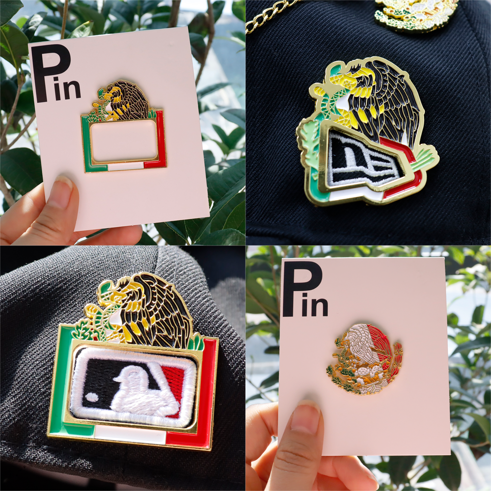 New 2023 Custom Mexican Metal Enamel Cowboy Baseball Hat Cap Clip Pin Anime Mens Cowboy Hat Pin