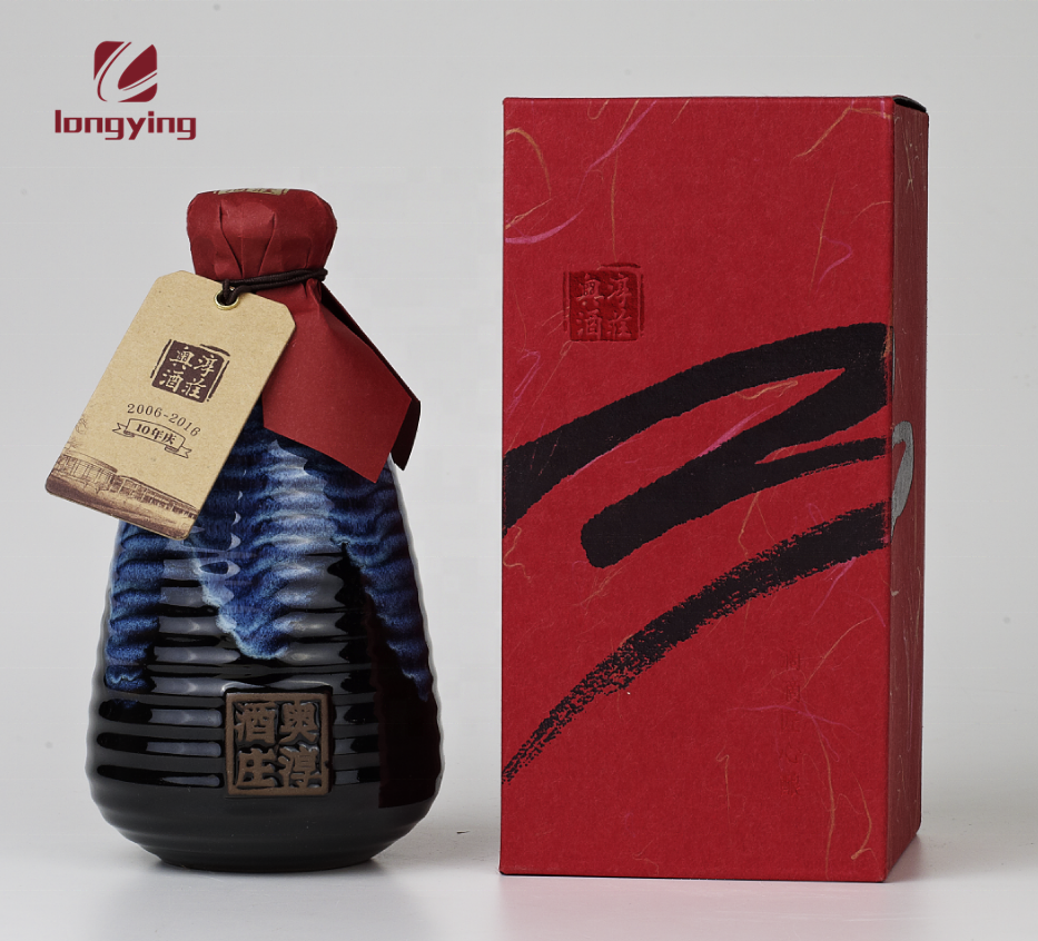 Wholesale Custom Japanese Ceramic Rice Wine Jug Sake Bottle Packaging box