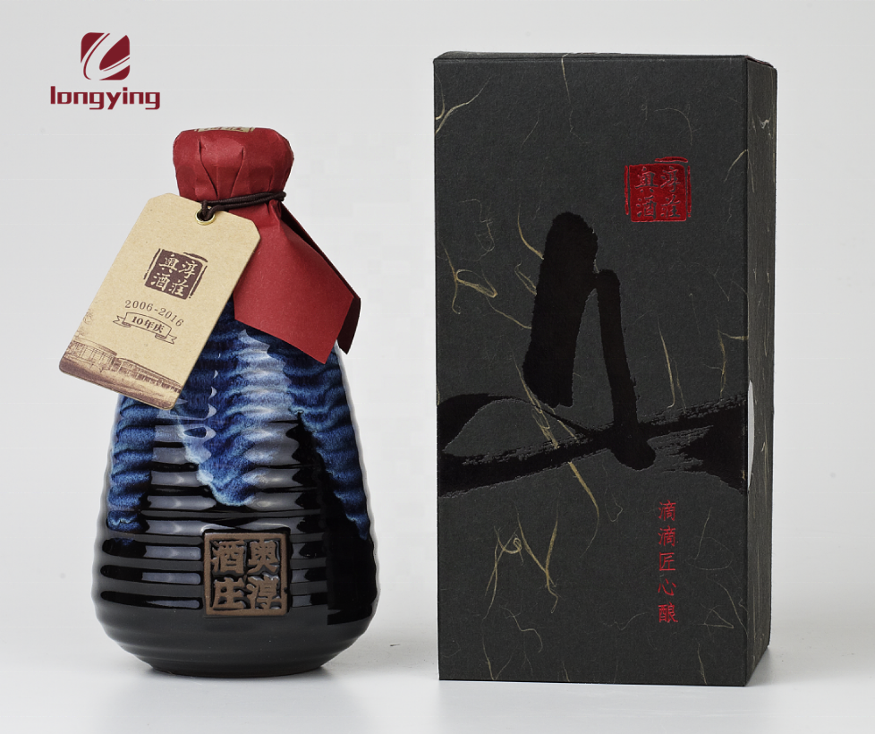 Wholesale Custom Japanese Ceramic Rice Wine Jug Sake Bottle Packaging box