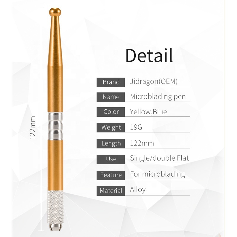 Print Logo Double Head Waist Microblading Manual Pen Tattoo Pen for Permanent Makeup