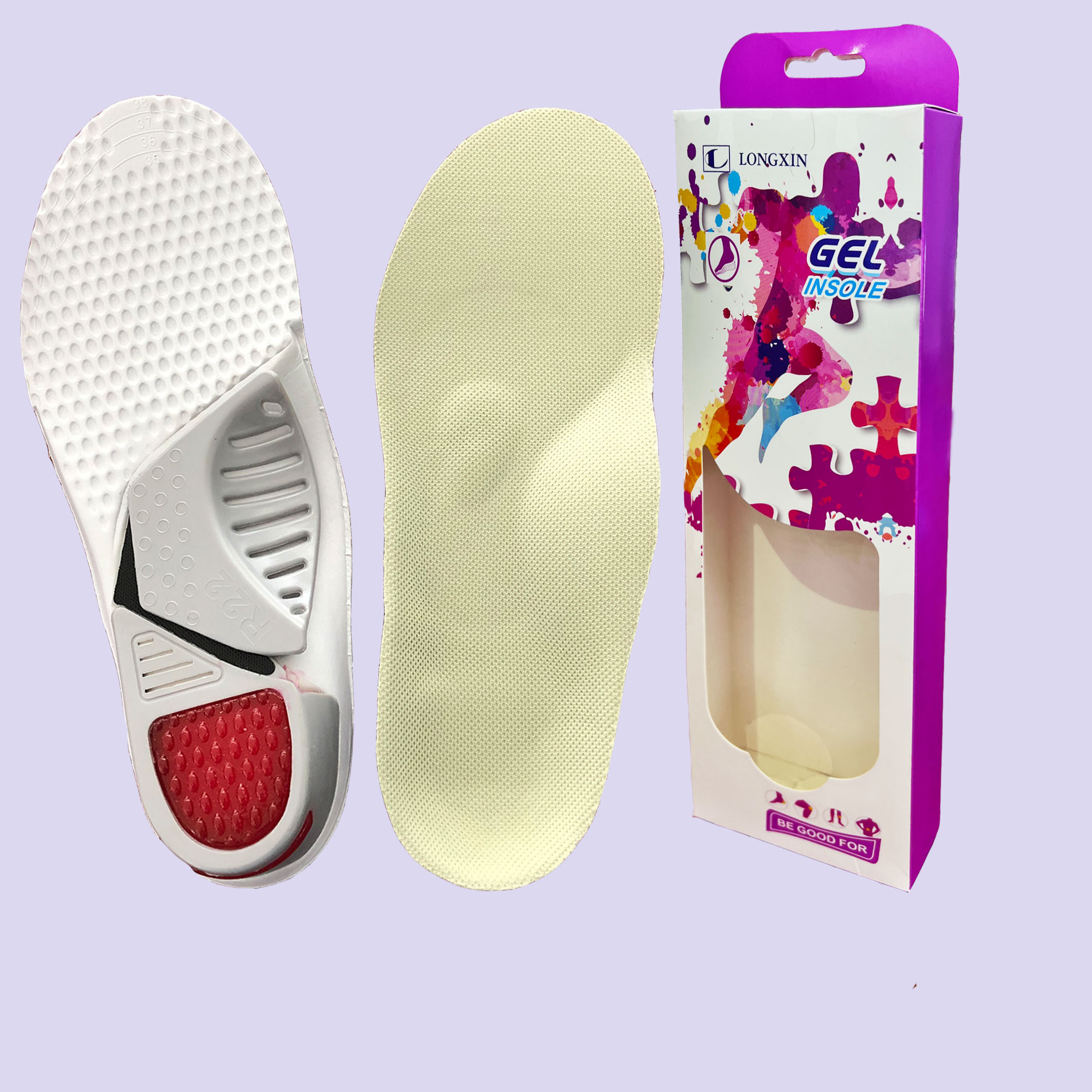 cushioning arch support  eva poron 4d shoes insoles super soft running sports insole