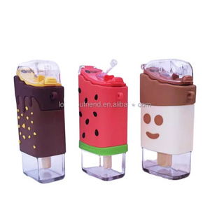 Fashionable popsicle straw cup Eco-friendly plastic manufacturer for children BPA-free children's drinking straw cups