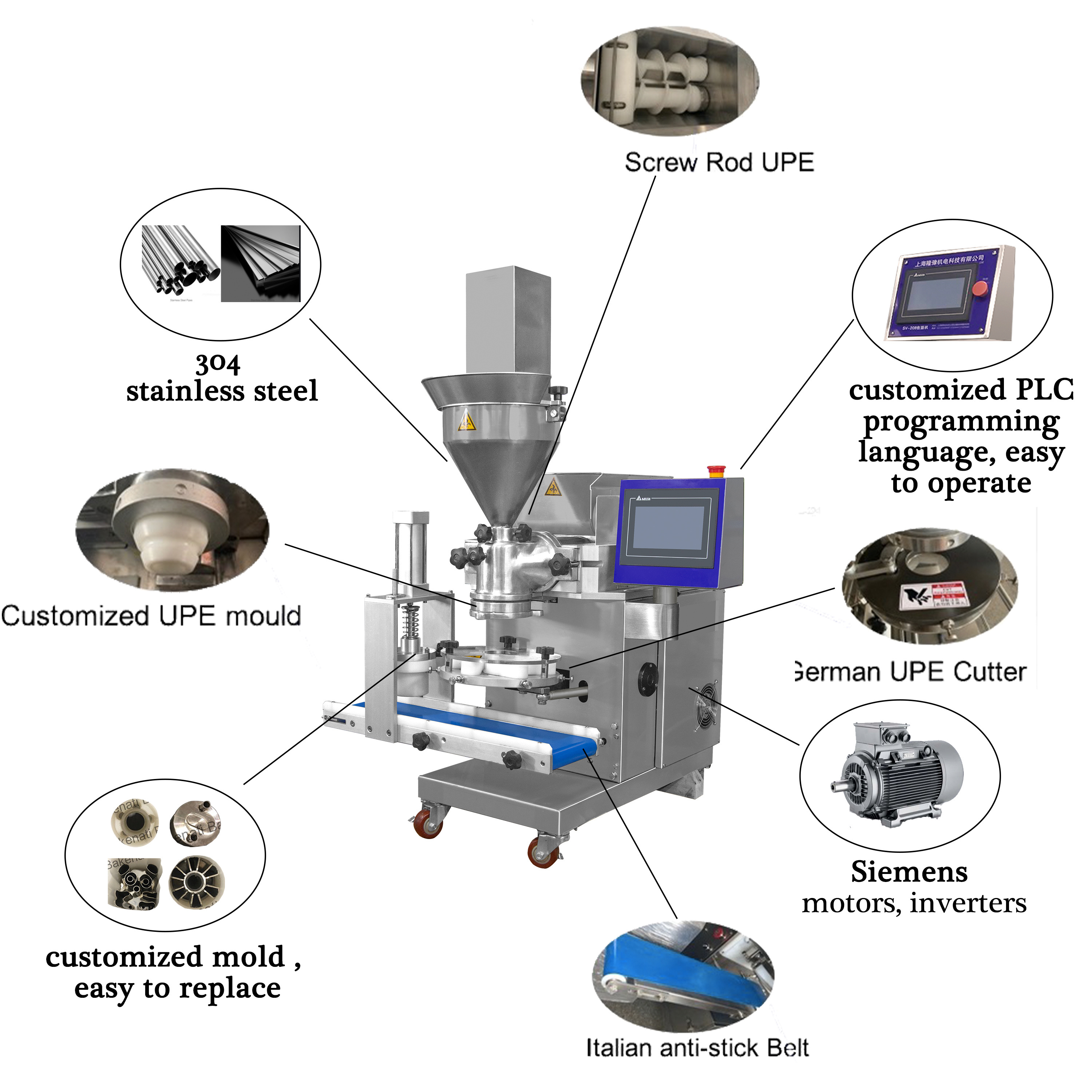 Automatic Mochi  Making Machine Desktop Encrusting Machine for Mochi ice cream