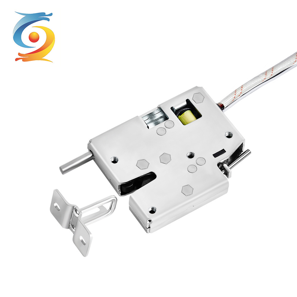 Longyuan solenoid lock 12v Electronic Rotary Latch Freezer keyless Hidden electric Lock for Locker/Metal Cabinet