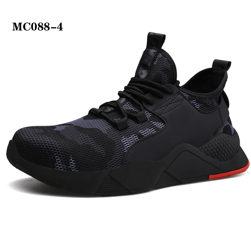 Steel Toe Men fashion Breathable Sneakers Protective sport work Lightweight Brand safety shoes