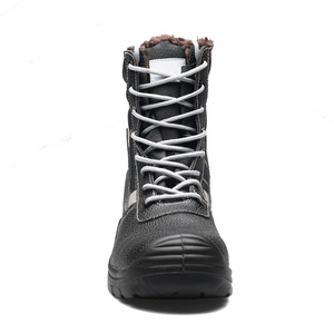 Hot Sale Stylish men work footwear Genuine Leather Steel Toe Outdoor Industry Work Safety Boots