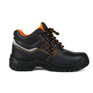 Black steel toe security boots original embossed cow leather men s3 ce approved safety shoes woodland safety shoes for men