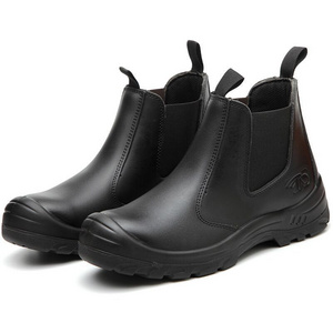 wholesale fashion s3 slip on genuine leather steel toe men's industrial work protective safety shoes