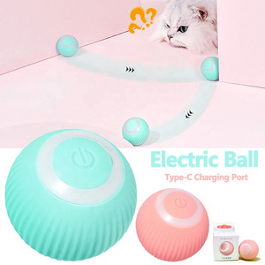 Smart Cat Toys Interactive Rolling Ball Motion Toys for Cats Automatically Avoid Obstacles Rechargeable Funny Indoor Pet Items